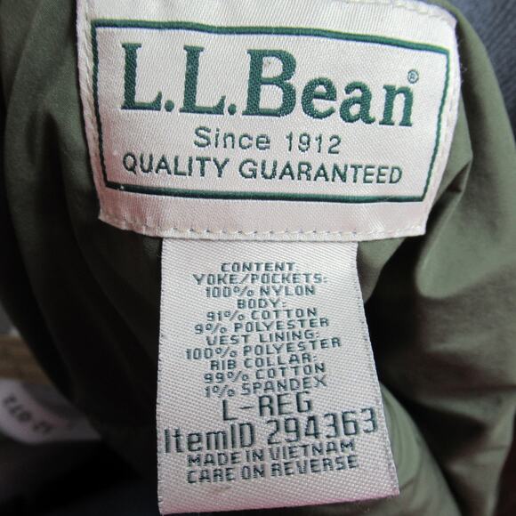 LL Bean Vest Mens Size Large Blue Gray Outdoors Casual Hiking Utility Cabincore - Picture 2 of 6